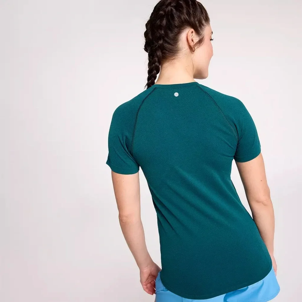 NWT Calia Seamless Tee | Sea Green Space Dye | Size S - Picture 2 of 8